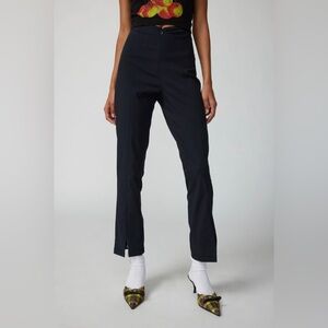 UO Black Farrah Cropped Trouser Pant